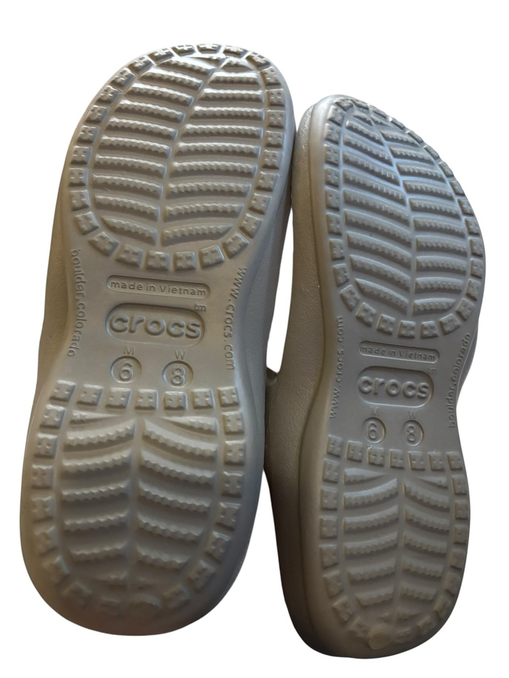 CROCS Athens Flip Thong Sandals in Two-Tone Pink and Gray Women’s Size 8 - Picture 6 of 6